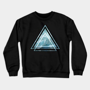 Geometric pattern blue modern Crewneck Sweatshirt